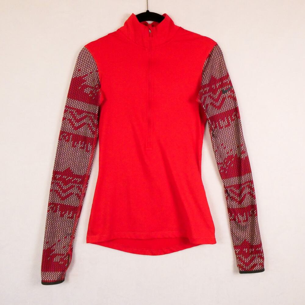Nike Pro Hyperwarm Nordic Half Zip Dri-Fit Pullover Size XS Running Long Sleeve